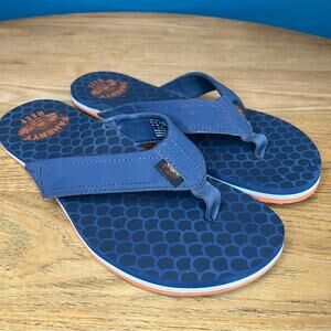 Faherty x Reef Eva Sandal EVA Sole Flip Flop Navy Blue Orange Men’s Size 9